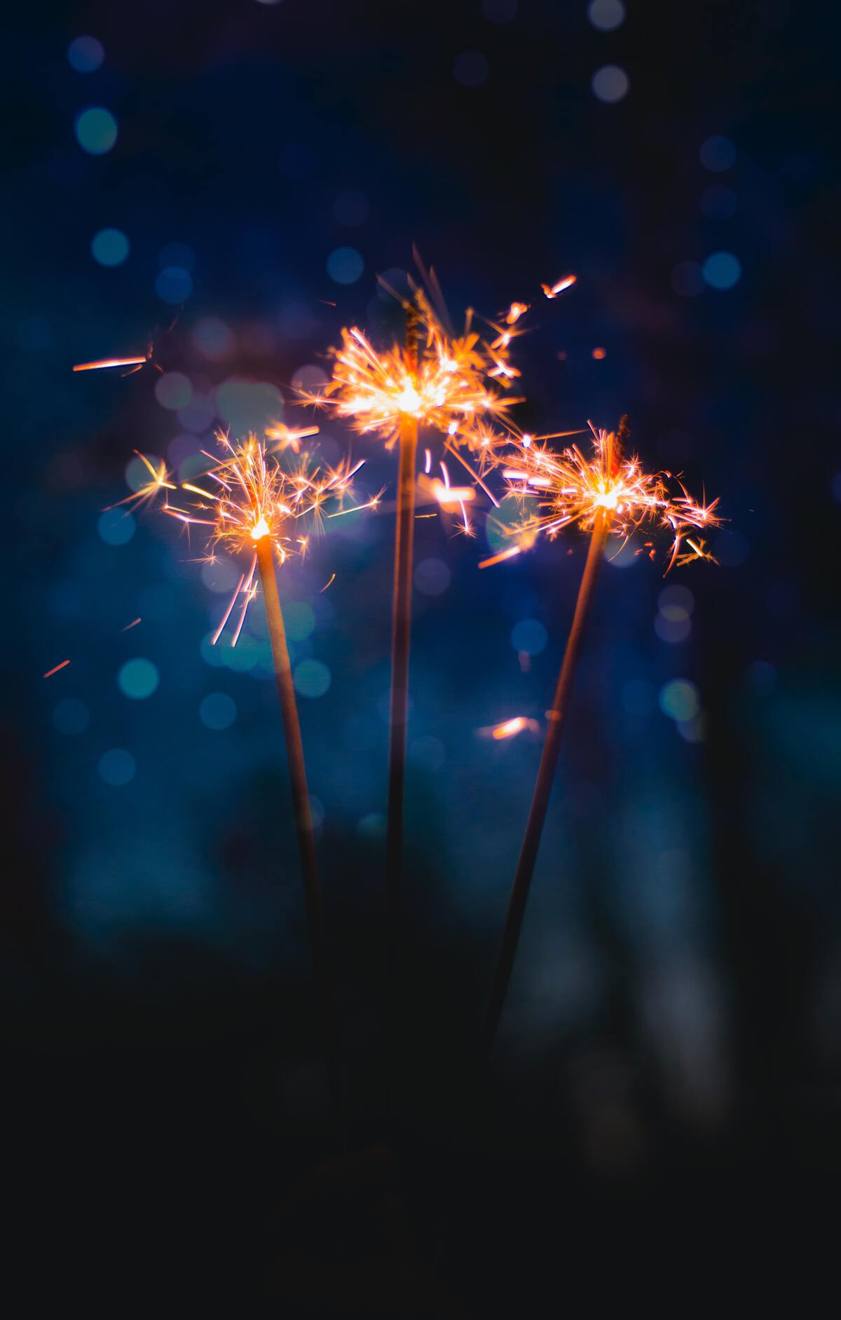 Three sparklers